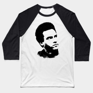 Huey Newton Portrait Pop Art Baseball T-Shirt